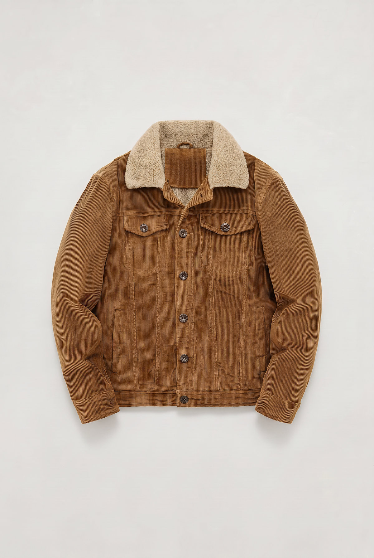 Herren Cordjacke mit Sherpafutter