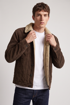 Herren Cordjacke mit Sherpafutter