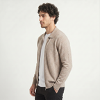 Herren Woll-Strickjacke mit Reißverschluss