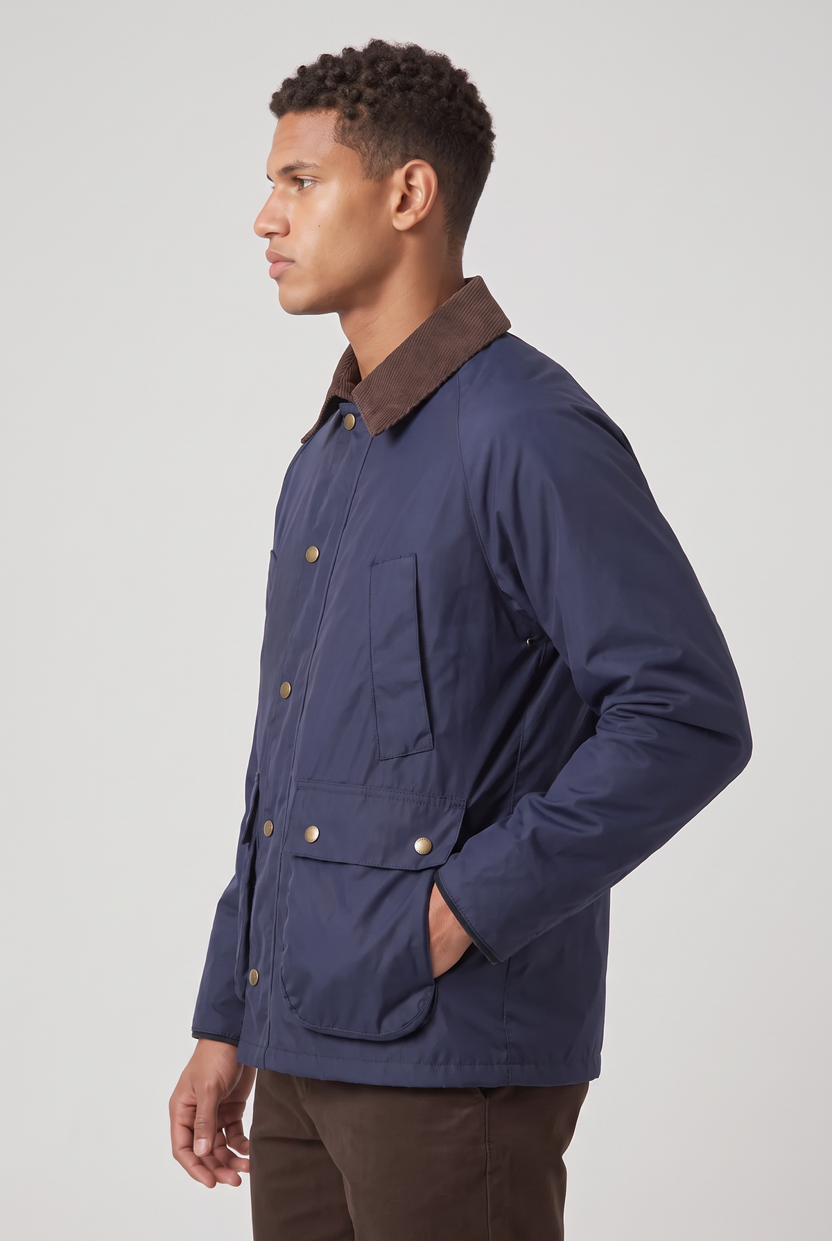 Herren Übergangsjacke mit Cordkragen