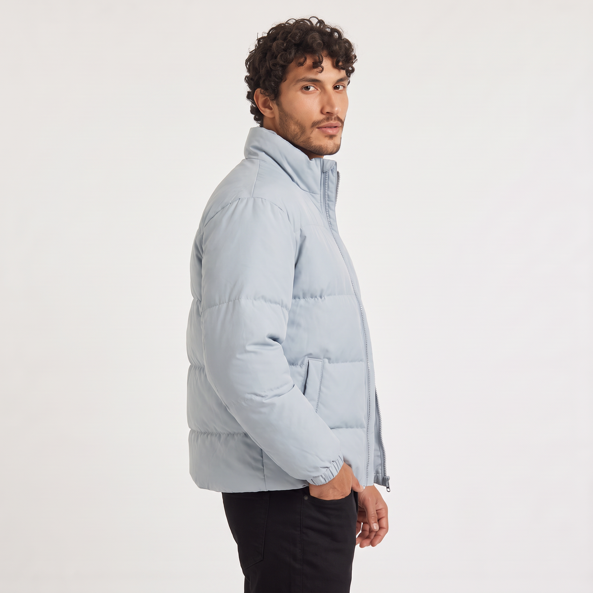 Herren Steppjacke mit hohem Kragen