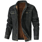 Veste en jean chaude pour homme