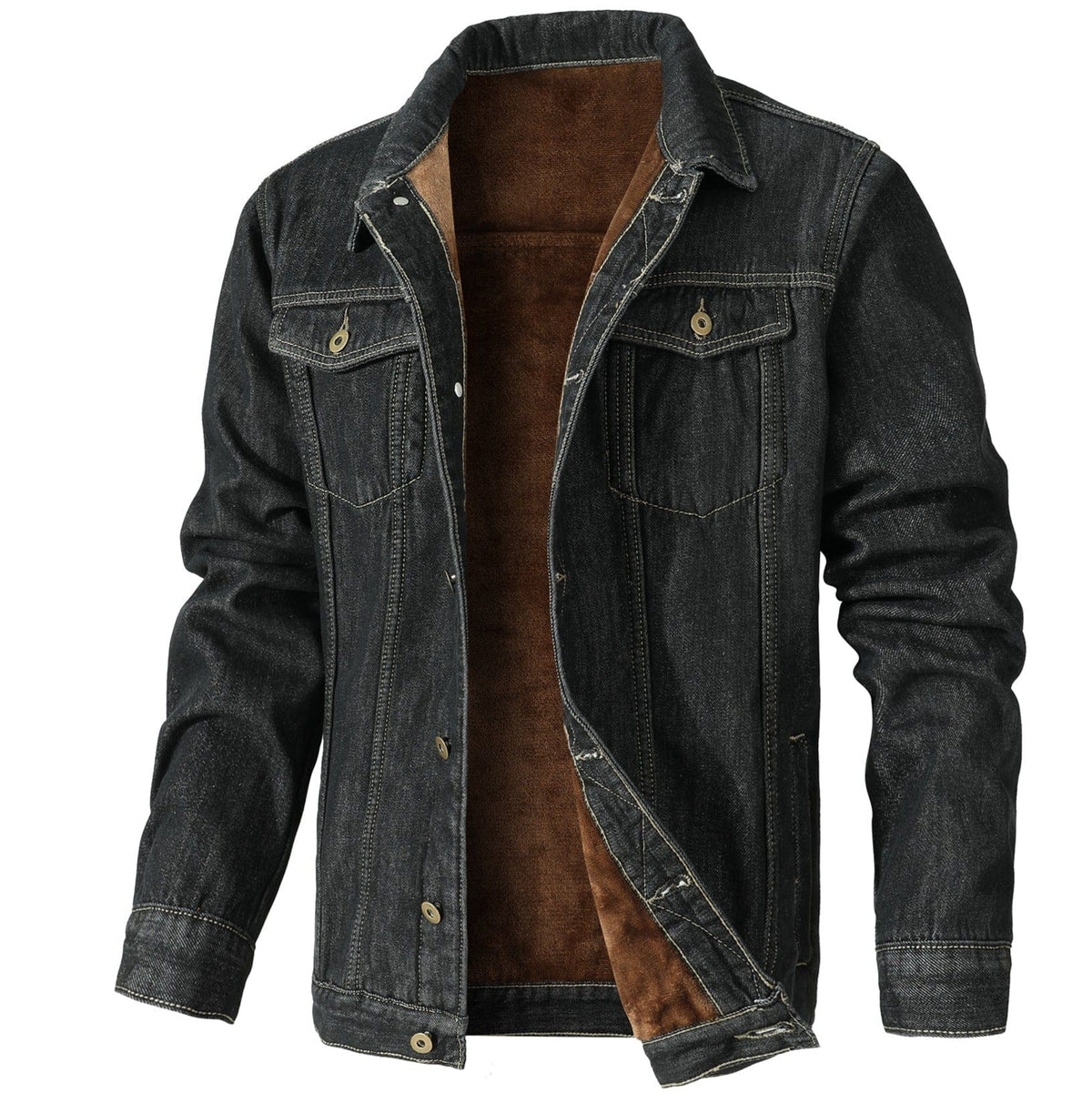 Veste en jean chaude pour homme