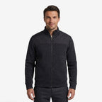 Herren Steppjacke mit Strickdetails und Stehkragen