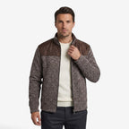 Herren Steppjacke mit Strickdetails und Stehkragen