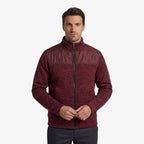 Herren Steppjacke mit Strickdetails und Stehkragen