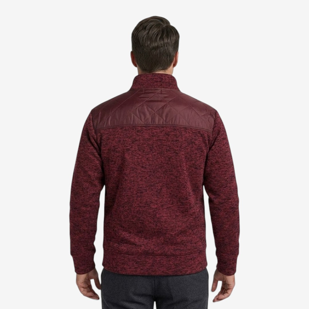 Herren Steppjacke mit Strickdetails und Stehkragen