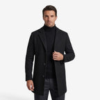 Trench-coat long pour homme avec col à revers