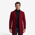 Trench-coat long pour homme avec col à revers