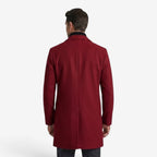 Trench-coat long pour homme avec col à revers