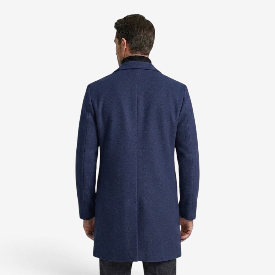 Trench-coat long pour homme avec col à revers
