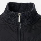 Herren Steppjacke mit Strickdetails und Stehkragen