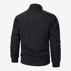 Herren Steppjacke mit Strickdetails und Stehkragen