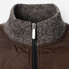 Herren Steppjacke mit Strickdetails und Stehkragen