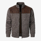 Herren Steppjacke mit Strickdetails und Stehkragen