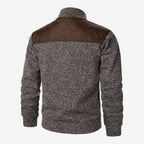 Herren Steppjacke mit Strickdetails und Stehkragen