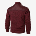Herren Steppjacke mit Strickdetails und Stehkragen
