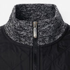 Herren Steppjacke mit Strickdetails und Stehkragen