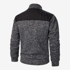 Herren Steppjacke mit Strickdetails und Stehkragen