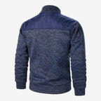 Herren Steppjacke mit Strickdetails und Stehkragen