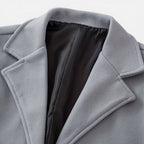 Trench-coat long pour homme avec col à revers