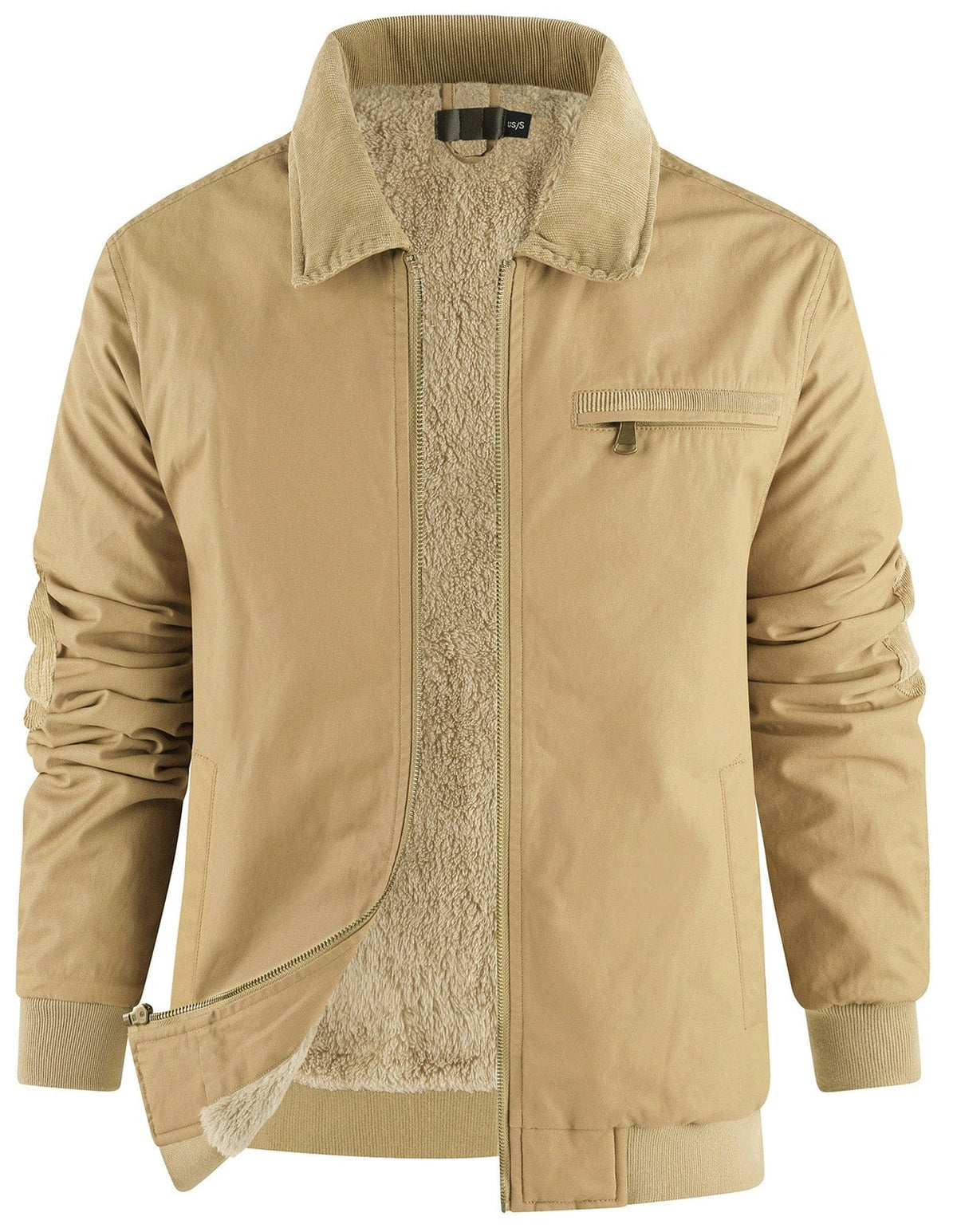 Heren bomberjack met warme fleece voering
