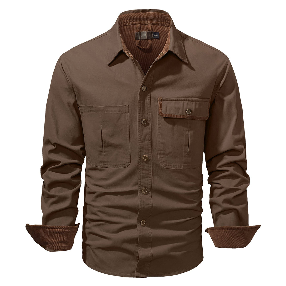 Herren Baumwoll Overshirt mit Brusttaschen