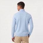 Herren Rippstrick-Wollpullover mit Rollkragen