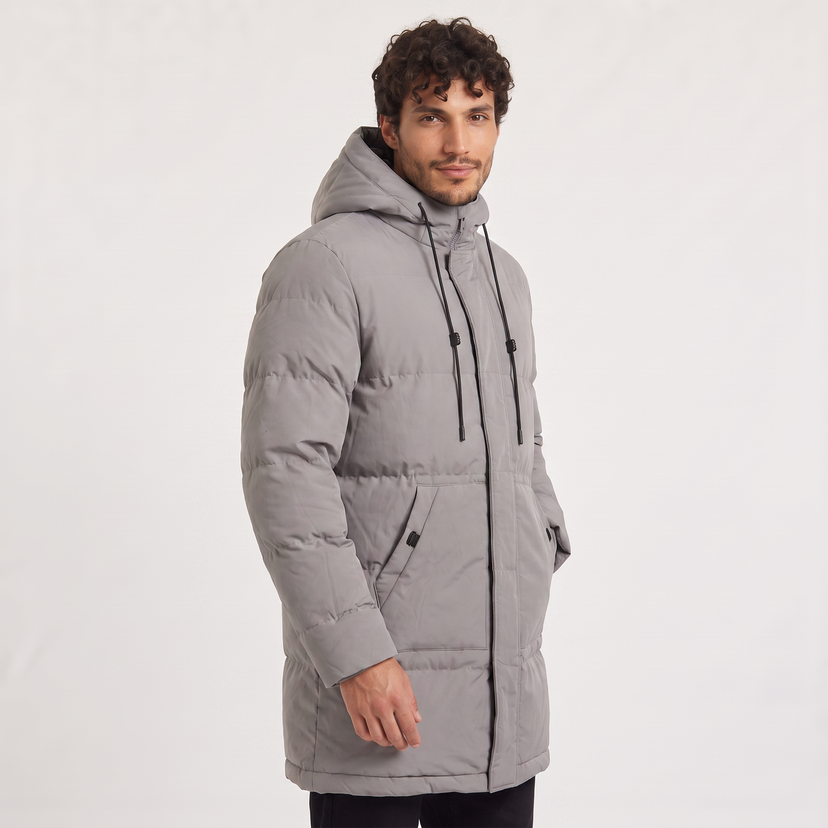Gefütterter Herren Winterparka mit Kapuze