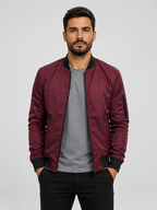 Veste bomber homme avec fermeture éclair
