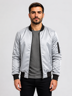 Veste bomber homme avec fermeture éclair