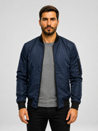 Veste bomber homme avec fermeture éclair