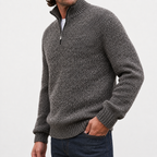 Herren Pullover mit Viertelreißverschluss Bequem und Lässig