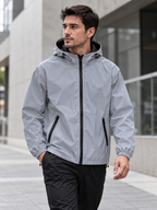 Herren Windjacke mit Kapuze und reflektierenden Details