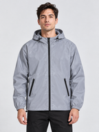 Herren Windjacke mit Kapuze und reflektierenden Details