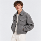 Herren Jacke in Wildlederoptik mit mehreren Taschen