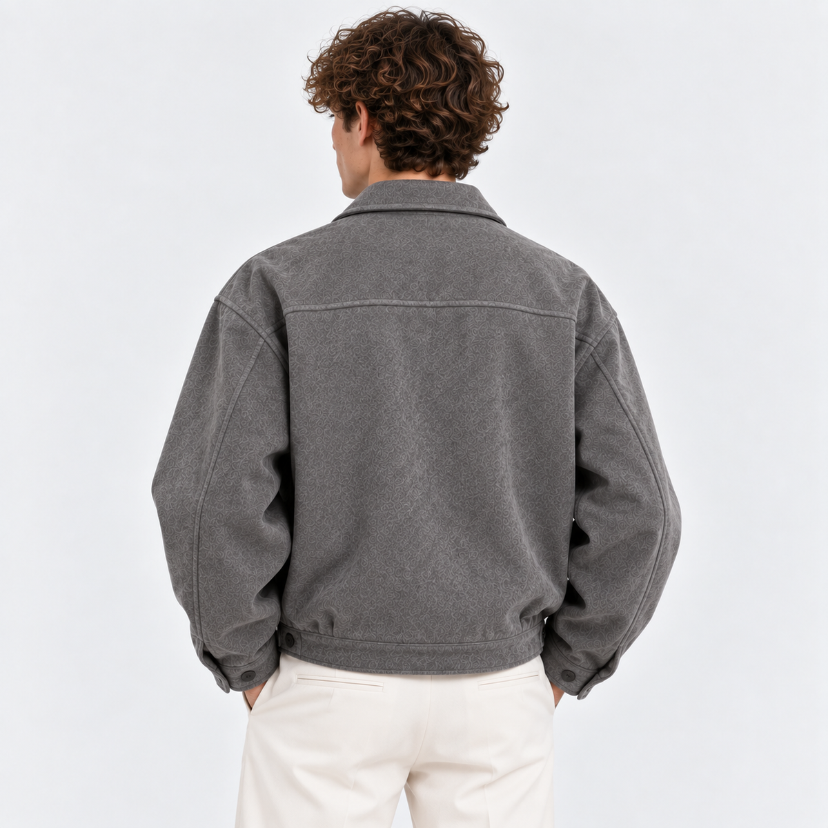 Herren Jacke in Wildlederoptik mit mehreren Taschen