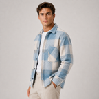 Herren Flanell Overshirt mit Karomuster