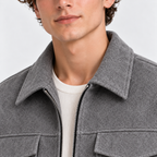 Herren Jacke in Wildlederoptik mit mehreren Taschen