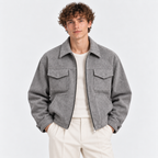 Herren Jacke in Wildlederoptik mit mehreren Taschen