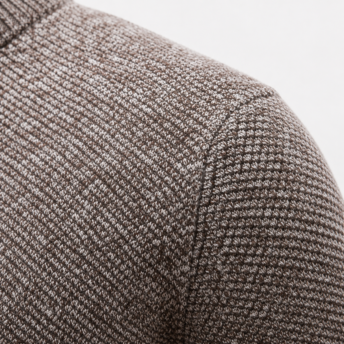 Pull en peluche pour homme avec fermeture éclair quart
