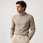 Herren Rollkragenpullover aus weichem Strick