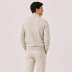 Herren Strickpullover mit kurzem Reissverschluss