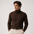 Herren Rollkragenpullover aus weichem Strick