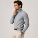 Herren Rollkragenpullover aus weichem Strick