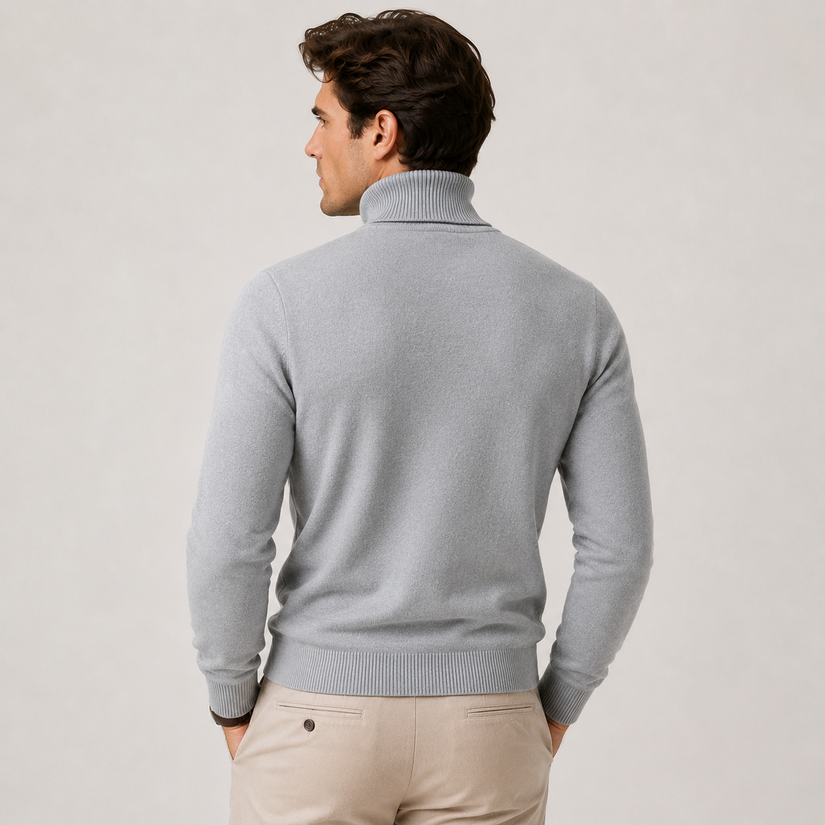 Herren Rollkragenpullover aus weichem Strick