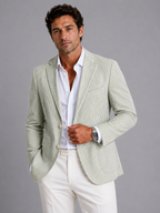Blazer homme à motif rayé et col à revers