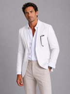 Blazer homme à motif rayé et col à revers