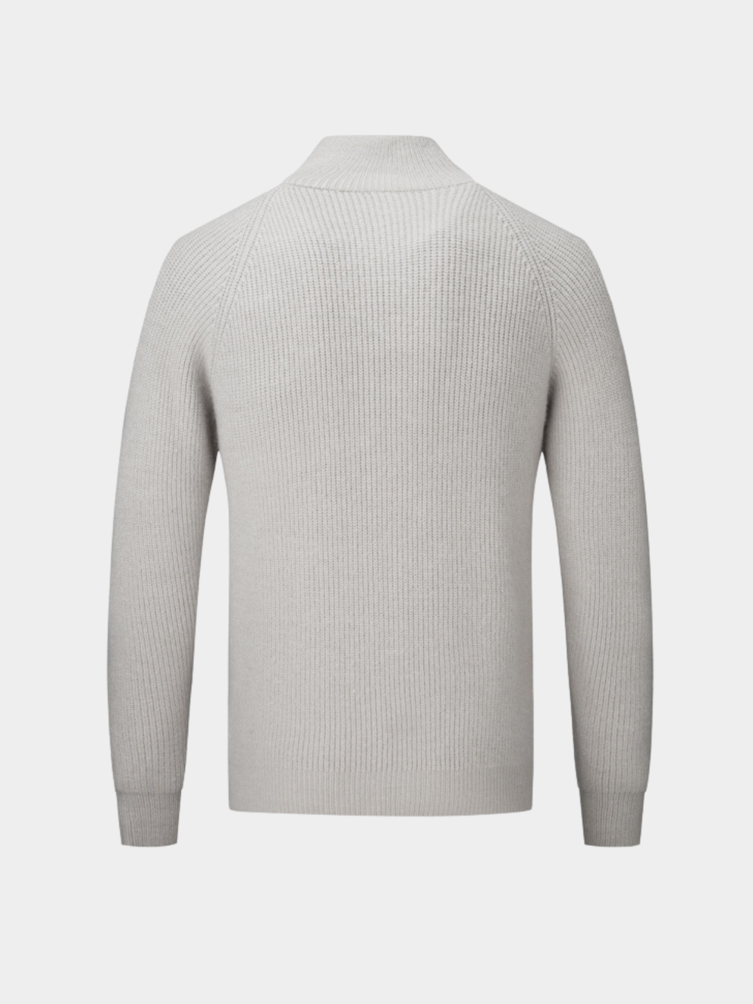 Cardigan homme en tricot avec col montant et fermeture éclair