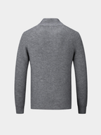Cardigan homme en tricot avec col montant et fermeture éclair